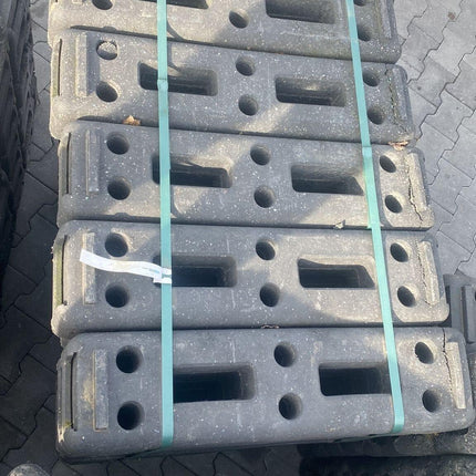 Bauzaunfuß - Gummi PE 16,0 kg, B-Ware Bauzaunfuß / Fußplatte BilligerBauzaun