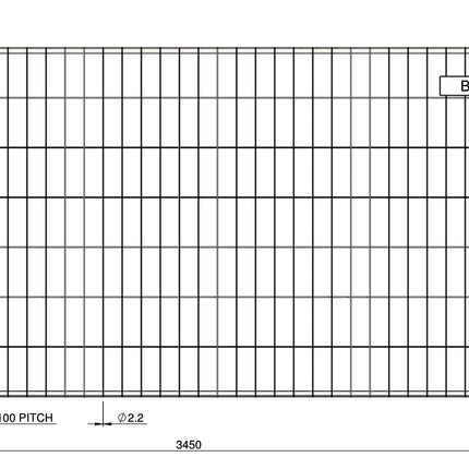 Bauzaun / Mobilzaun 3,45 x 2,00m Standard Bauzaun BilligerBauzaun