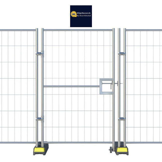 Bauzauntür mit Schloss 1,25 x 2,00m Bauzauntür BilligerBauzaun