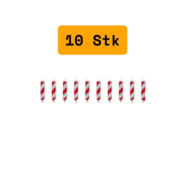 10 X Leitbake / Warnbake RA2 Weiß 130x28cm Bake RA2 BilligerBauzaun. 