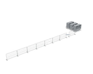 315 m Bauzaun Set | 90 Elemente 3,45 x 2,00 m | Runde Ecken inkl. Betonfuß & Schellen Bauzaun Set BilligerBauzaun. 