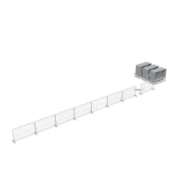 315 m Bauzaun Set | 90 Elemente 3,45 x 2,00 m | Runde Ecken inkl. Betonfuß & Schellen Bauzaun Set BilligerBauzaun. 
