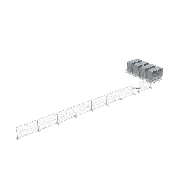 414 m Bauzaun Set | 120 Elemente 3,45 x 2,00 m | runde Ecken Bauzaun Set BilligerBauzaun. 