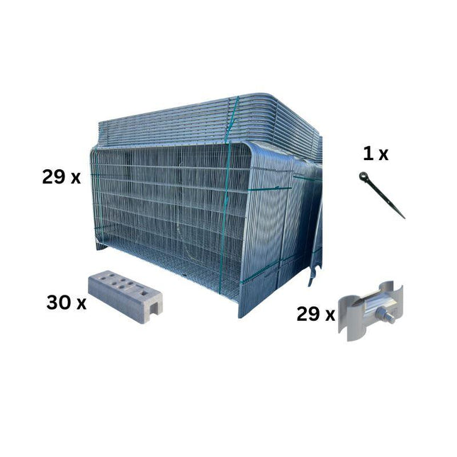 Bauzaun runde Ecken 100m (3,5x2,0m) - Günstig kaufen Bauzaun Runde ecken BilligerBauzaun 