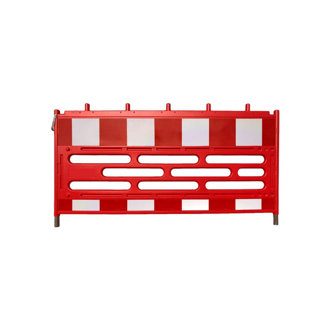 TL-Absperrschranken / Absturzsicherung / Schrankenzaun RA1 Rot 210x107cm Schrankenzaun HDPE RA1 BilligerBauzaun 
