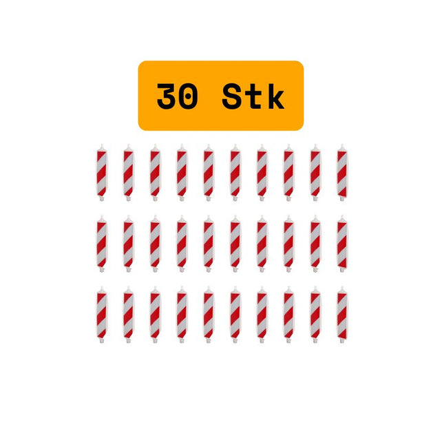 30 X Leitbake / Warnbake RA2 Weiß 130x28cm Bake RA2 Set BilligerBauzaun. 