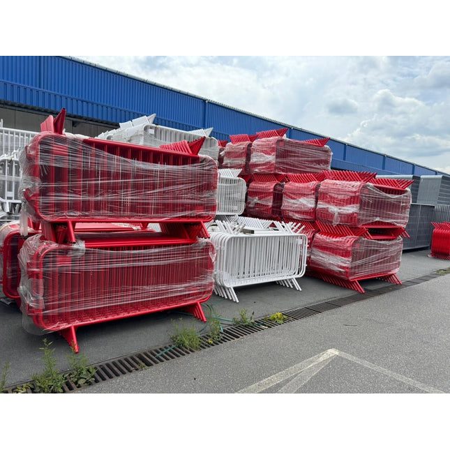 Absperrgitter 230x110cm (light) - Rot / Weiß Absperrgitter BilligerBauzaun 