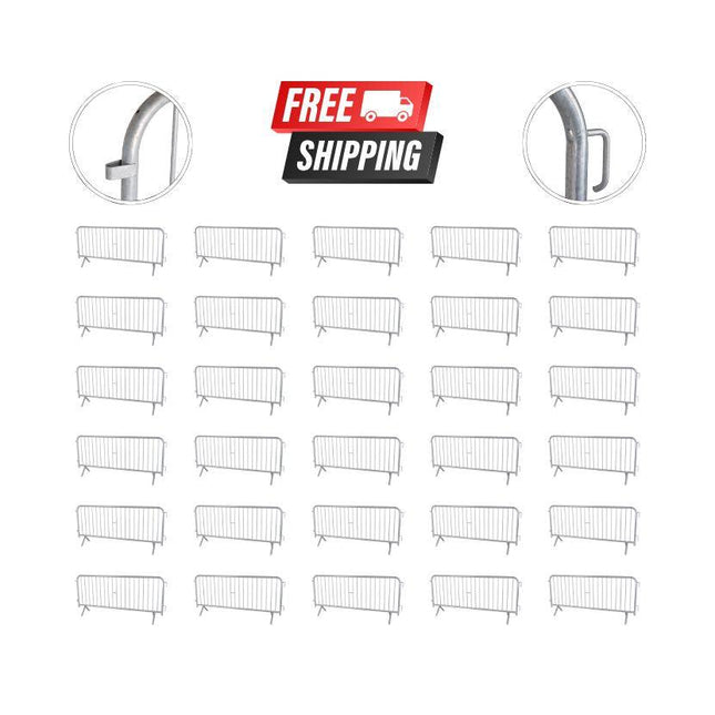 Absperrgitter 2,5 x 1,1m | 38mm Rohr | 30 Stück Set | kostenlose Lieferung Absperrgitter BilligerBauzaun. 