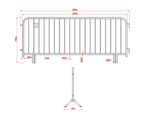 Absperrgitter Event 2,5 x 1,1m | Feuerverzinkt | B-Ware Absperrgitter B-Ware BilligerBauzaun. 