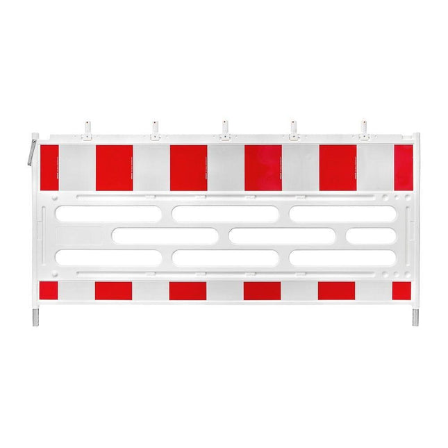 21m Absperrzaun TL-Absperrschranken / Absturzsicherung RA1 210x107cm inkl. K1 Fußplatte 28kg Schrankenzaun HDPE RA1 BilligerBauzaun 