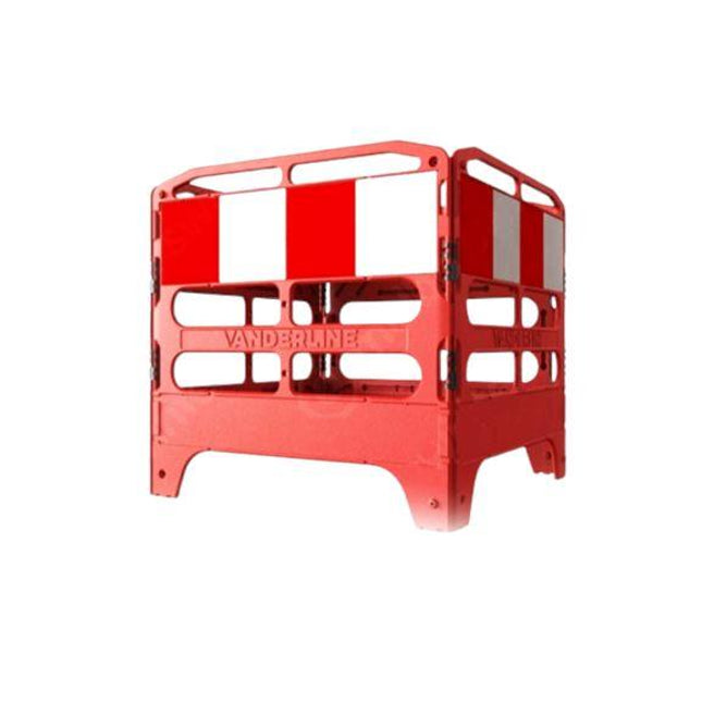 Barriere-Satz GARDIAN 4x100 Rot (RA1) Absturzsicherung HDPE BilligerBauzaun 