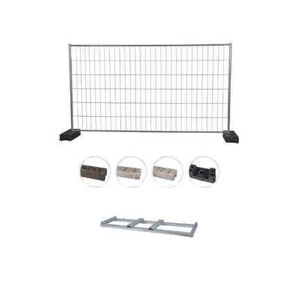 Bauzaun Set 26x 345x200 cm mit Schellen, Fuß & Palette wählbar Bauzaun BilligerBauzaun 