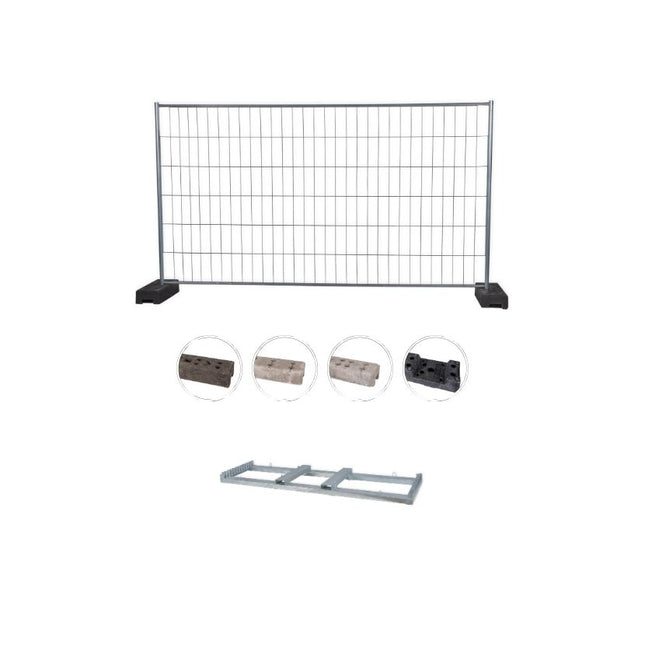 Bauzaun Set 26x 345x200 cm mit Schellen, Fuß & Palette wählbar Bauzaun BilligerBauzaun 