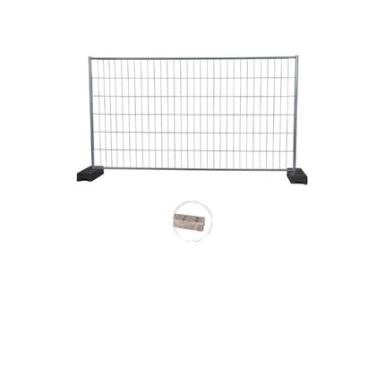 Bauzaun Set 26x 345x200 cm mit Schellen, Fuß & Palette wählbar Bauzaun BilligerBauzaun mit Betonfuß 24kg ohne gestell 