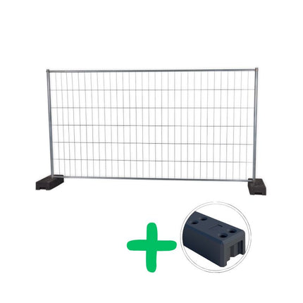 Bauzaun Set 100 m | 29 Felder 345x200 cm mit Gummifüßen & Schellen Bauzaun BilligerBauzaun. 