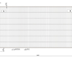 Bauzaun Engmaschig 3,45 x 2,00m (Anticlimb, High Security) Bauzaun Anticlimb BilligerBauzaun 