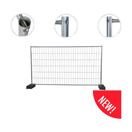 Bauzaun Rohr in Rohr Gepresst Light 345x200cm Bauzaun BilligerBauzaun. 