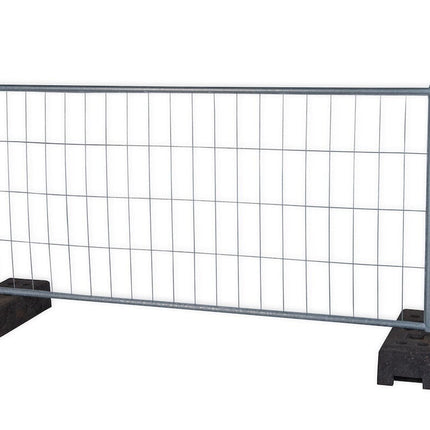 Bauzaun Set kurz halbhoch 29 Felder | 220x120 cm mit Gummifüßen Bauzaun kurz BilligerBauzaun. 