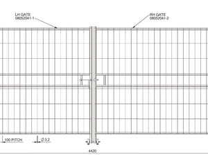 Mobilzauntor / Bauzauntor mit Rolle 2x2,2m LKW-Tor Bauzauntor BilligerBauzaun 