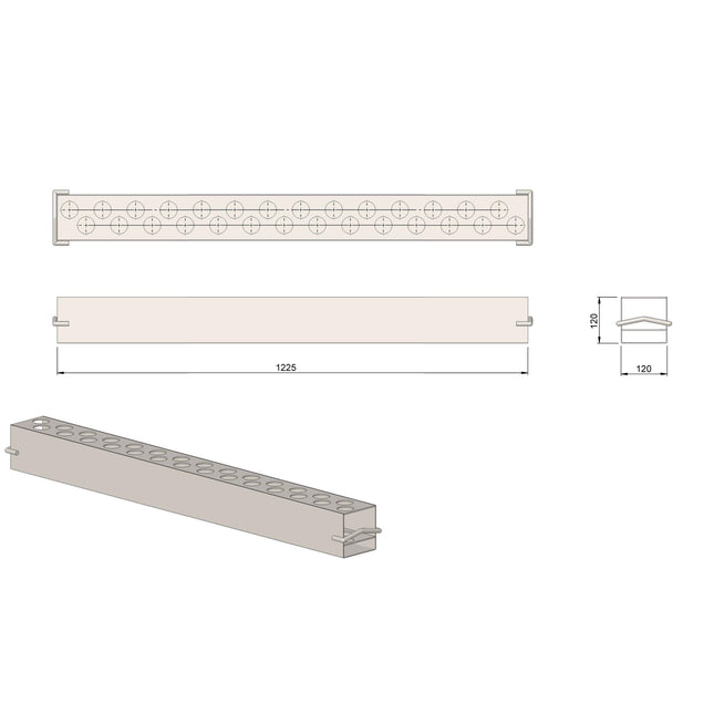 Robuste Transporttraverse für 28 Bauzäune - Platzsparende und schnelle Lösung für den sicheren Transport Transport / Organisation BilligerBauzaun 
