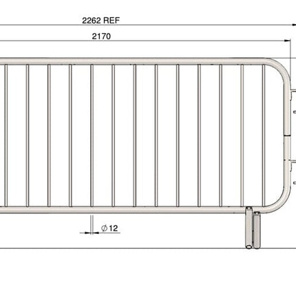 Absperrgitter 230x110cm (light) Absperrgitter BilligerBauzaun 