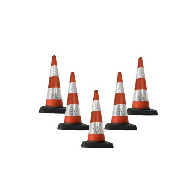 Set: 5 X Leitkegel 100cm Leitkegeln BilligerBauzaun 