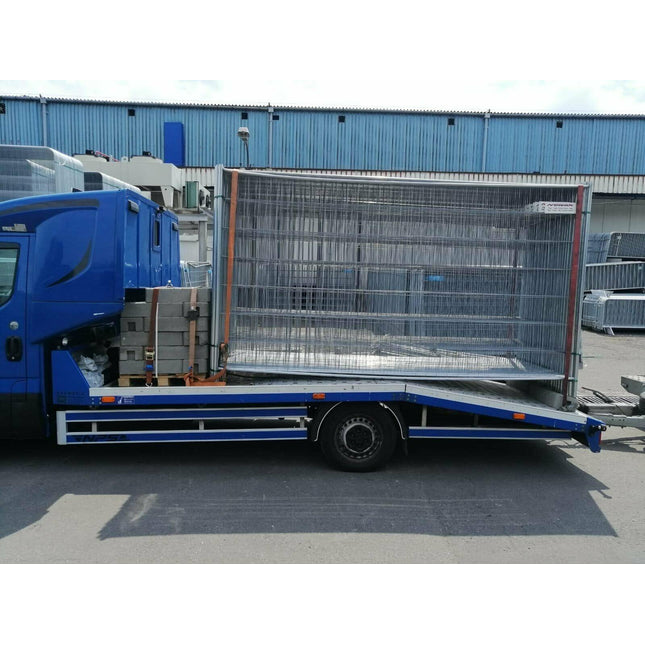 Bauzaun 100m (3,5x2,0m) - mit Gummi Füßen 16,00kg, B-Ware Bauzaun BilligerBauzaun 