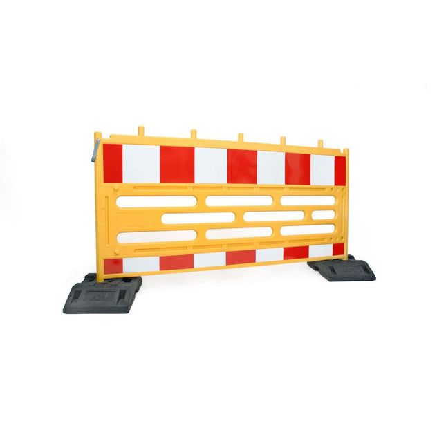 TL-Absperrschranken / Absturzsicherung / Schrankenzaun RA1 Gelb 210x107cm Schrankenzaun HDPE RA1 BilligerBauzaun 