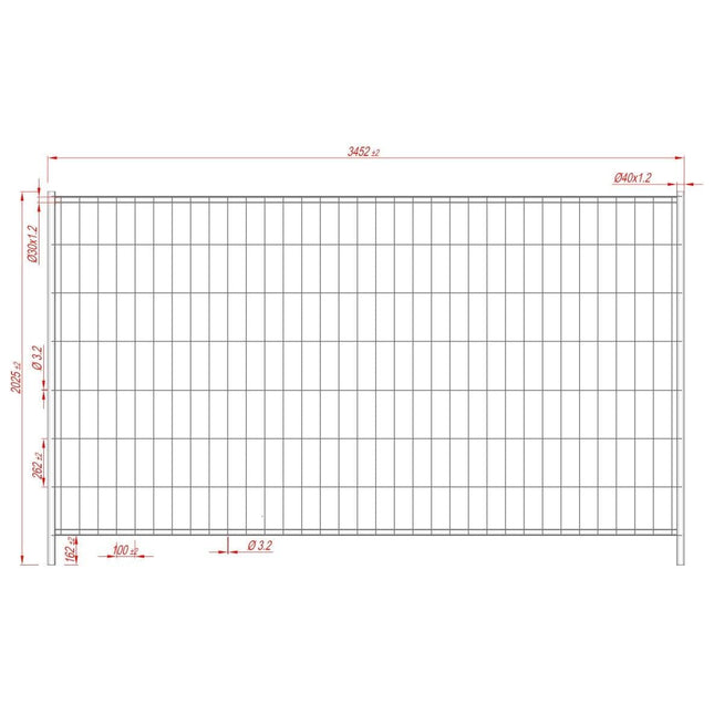 Bauzaun Euro 345x200cm (Mobilzaun Standard) Bauzaun BilligerBauzaun 