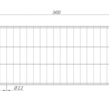 Bauzaun Halbhoch 345x110cm (Standard Premium Individual) Bauzaun Halbhoch BilligerBauzaun 