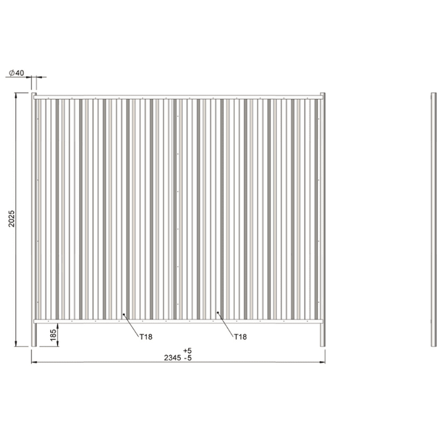 Paket: 20 x Sichtschutz Zaun 2,3 x 2,0m (46m) Sichtschutzzaun BilligerBauzaun 